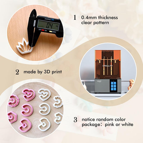Keoker Clay Cutters for Polymer Clay Jewelry, 5 Shapes Potted Plant Cutters for Earrings Making