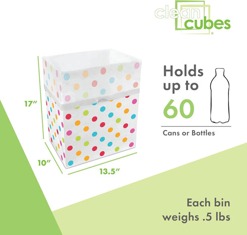 13 (3-Pack) 17" 13.5" 10" Clean Cubes Gallon Disposable Pop-Up Trash Cans with Fitted Bags Foldable Garbage & Recycling