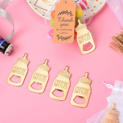 Winocbxt 50 Pieces Baby Bottle Openers Cute Poppin Bottle Openers Baby Shower Party Return Gifts for Guests Wedding