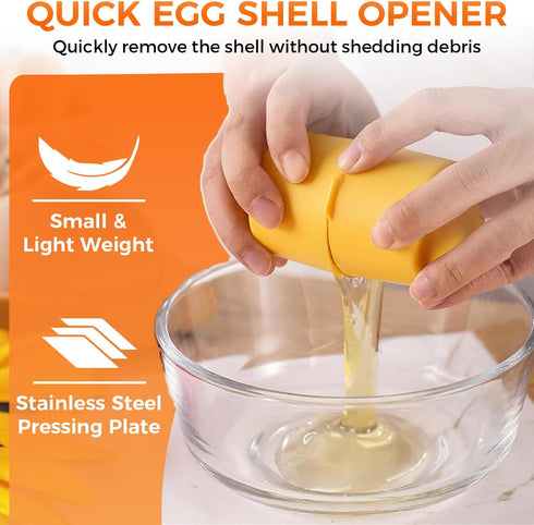 XLUXEVOGUE 1 Egg Cracker Tool | Easy Shell Egg Opener | Handheld Egg Seperator Tool | Perfect for Baking, Scrambled
