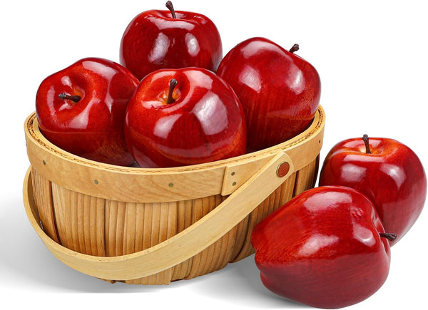 Lorigun Artificial Apples Fake Fruits Red Delicious Apples for Decoration, Decorative Fruit,
