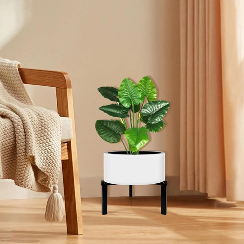 5"-10" 1 Pack) Three Legs Adjustable Metal Plant Stand for Plant Pot Indoor & Outdoor (Black