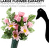 Black Duck Brand Green Plastic Cemetery Memorial Grave Flute Flower Vases, 9.75", 2 Pack