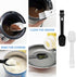 Coffee Spoon with Espresso Grinder Brush - 4 PCS 2 in 1 Tool for Cleaning Espresso Machines & Scooping Tea Powder