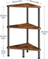 3-Tier BF30CJ01 HOOBRO Corner Shelf Stand, Industrial Corner Bookshelf with Metal Frame, Plant Display Shelf, Small