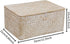 FEIALNDUO Wicker Shelf Baskets with Lid - Seagrass Storage Bins Rectangular Handwoven Basket Boxes for Home Organizer