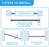2 Pack Tension Curtain Rod - 15.7-28 Inch Adjustable Spring Loaded Rods for Windows, Black