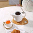 Ceramic Teapot with Stainless Steel Infuser - Heat Resistant 500ml/17oz Tea Pot for Loose and Blooming Tea