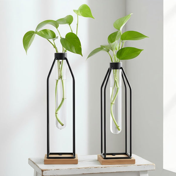Houmury Test Tube Vase Set of 2, 11&12.5 Inch Flower Vases with