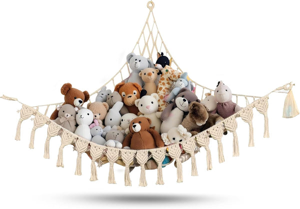Abby Baby Extra Large Stuffed Animal Hammock with LED Lights 100% Natural
