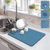 Absorbent Drying Mat 12"x16" for Kitchen Countertops, Hide Stain Rubber Backed Coffee Mat Dish Drying Rack
