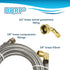 HQRP 2-Pack Universal Premium Stainless Steel Dishwasher Fill Hose, 6-Foot Burst Proof Water Supply Line