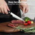 Steak Knife Set of 6, German Stainless Steel Serrated Steak Knives