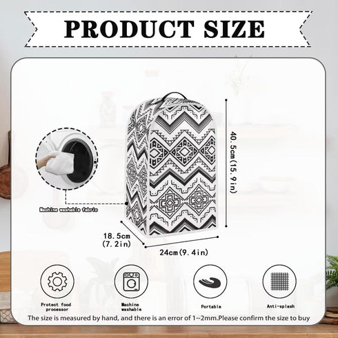 Small Blender Cover, Kitchen Appliance Covers for Aztec Juicer, Stand Mixer, Coffee Maker, White