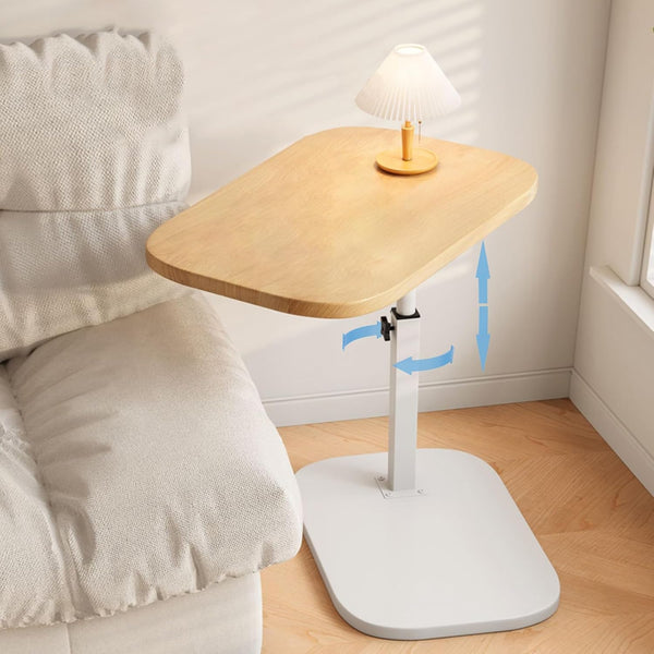 Pedestal Adjustable c Table for Small SpacesC Shaped End Table Desktop can