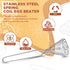 4 Pieces Stainless Steel Spring Whisk, 8.46 Inches Egg Whisk for Blending, Whisking, Beating, Stirring Kitchen Utensil