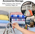 Evelots 4 Pack Wire Shelf Dividers with Removable Hooks, Extra Closet Storage & Organization for Home or Office