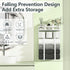 Towel Racks for Bathroom, Floating Shelves with Towel Rack and Paper Holder, Over Toilet Storage Basket, White