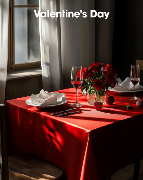 20 Pack, 54 108 Inch Pureegg Plastic Table Cloth Disposable x Table Cloths, Valentines Day, Thanksgiving, Christmas