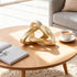 LCCCK Infinity Knot Sculpture Gold Knot Decor Object, Abstract Knick Knacks Coffee Table Modern Statue, Gold Sculpture