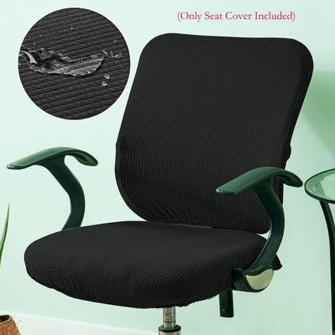 Yikko Office Chair Covers, Elastic Stretch Slipcovers for Computer Chair, Anti-dust Removable Washable Cover (Black)