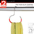 Mawa Scarf, Shawl, Belt Organizer - Non-Toxic Metal Hanger with Grip Coating - Set of 5, Red