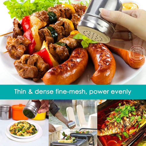 2 Pcs Stainless Steel Dredges and Powdered Shaker - 16 pcs Printing Molds Stencils for Kitchen Baking