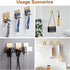 4 Pcs Gold Razor Loofah Holder for Shower Self Adhesive Waterproof Shaver Hooks Waterproof for wall Metal Heavy Duty