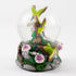 Elanze Designs Green Family Hummingbirds with Purple Flowers Bird Tabletop Figurine, 100MM Glitter Water Globe