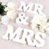 Super Z Outlet White Wooden Mr and Mrs Signs - Wedding Present for Party Table Top Decoration, Home Wall Display Stand