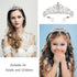 Velscrun Birthday Queen Tiaras Crown for Women, Silver Birth Crown Headband for 30th 40th 50th Birthday