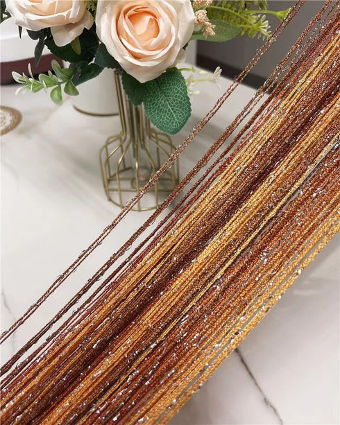 ave split Decorative Door String Curtain Panel, Wall Fringe Divider, 100cm*200cm (#018332)