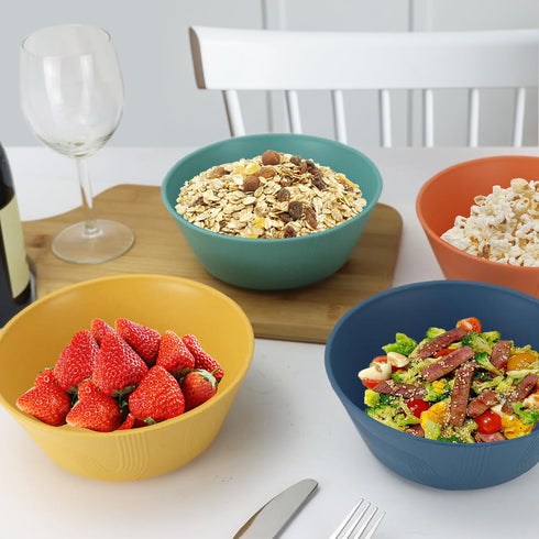 PYRMONT 36 OZ Cereal Bowls - Wheat Straw Bowls Set of 8, Reusable Soup Bowls, Microwave & Dishwasher Safe