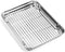 Baking Sheet with Cooling Rack, 1 Cookie Sheet + 1 Baking Rack, Stainless Steel Small Baking Sheet Pan, 10.4 x 8 x 1