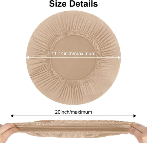 HFATMOS 2 11-14 Inch Pcs Bar Stool Covers Round Stool Slipcovers High Elastic Circle Chair Covers Soft Chair Seat