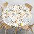 Yookeer Elastic Round Fitted Tablecloth, Bird Design, Stretchable Polyester Fabric for 40"-44" Table Cover