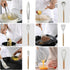 Kitchen Utensils Set of 12, Silicone Cooking Utensils with Wooden Handle and Organizer Bucket, Heat Resistant (Cream