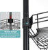4 28.7 104.7 Inches WPT Black Shower Caddy Tension Pole for Bathroom, Stainless Steel Corner Shower Caddy Organizer