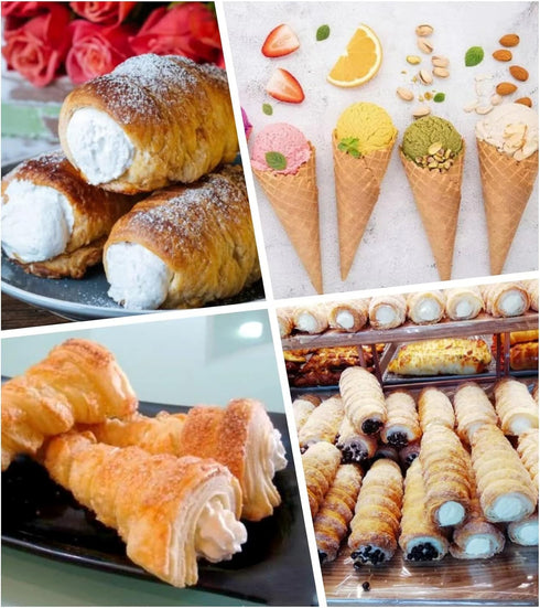 10 Pack Large Cream Horn Forms, 5-inch Non-stick Cream Horns Pastry Mould for Baking Croissants and Desserts