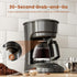 5 Programmable 25oz WAA Cup Drip Coffee Maker, Portable Coffee Machine with Glass Pot, Includes Hot Plate and Reusable