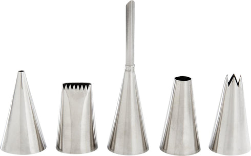 Mrs. Anderson’s Baking Pastry Cookie Cake Decorating Tips, 5-Piece Set, 18/8 Stainless Steel