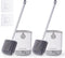 HONOVA 2 Pack Silicone Toilet Bowl Brush with Ventilated Holder, Toilet Brush