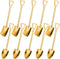 10PCS Gold Shovel Shape Spoons, Mini Cute Stainless Steel Tea Coffee Dessert Mixing Spoons
