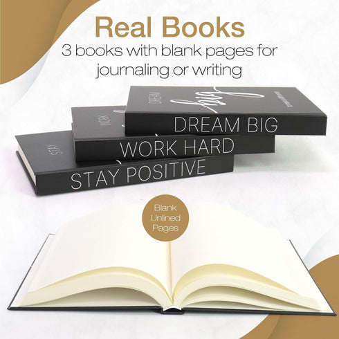 Set Decorative Books for Home Decor - Faux for decoration Coffee Table | Book Shelf Decor | Entryway | Console Table
