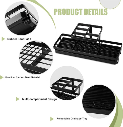 Countertop, 5 Toothbrush Holders for Bathrooms, Carbon Steel Tooth Brushing Holder Electric Toothbrush and Toothpaste