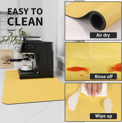 Coffee Mat, Absorbent Coffee Bar Mat for Countertops, Fits Under Coffee Maker Espresso Machine