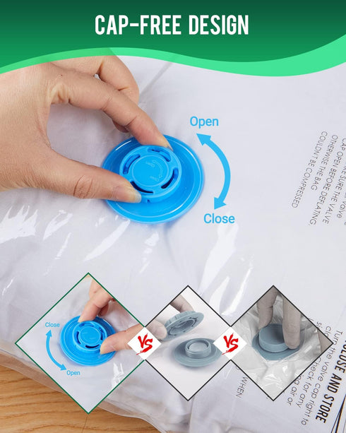 Vacuum Storage Bags with Electric Pump, 10 Pack Medium Size (28"x 18"), Reusable Compression Space Saving