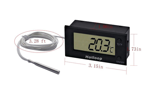 Digital Oven Thermometer, Heat Resistant up to 572°F/300°C, LCD Display