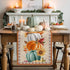 LooPoP 13x120 Inches Thanksgiving Fall Pumpkin Table Runners Maple Leaf Orange Lattice Long Washable Table Runner