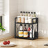Countertop 2 Counter Giikin Organizer, Tier Coffee Station Organizer for Desktop, Wood Shelf Spice Rack for Kitchen